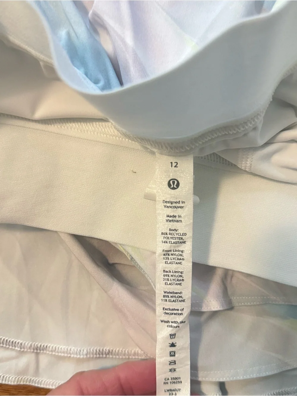 Lululemon Court Rival High-Rise Skirt Long – Transverse Lilac Multi – Size 12
